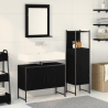 Conjunto de Muebles de Baño de 3 Piezas en Madera de Roble Negro 1
