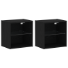 Prateleira Flutuante  2 pcs Carvalho Preto 40x28.5x40 cm Madeira de Engenharia 5