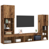 Mueble para TV  con luces LED Madera envejecida 40.5x30x102 cm 3