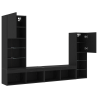 Gabinete para TV LED Roble Negro 30.5x30x102 cm Madera Ingenierizada 5