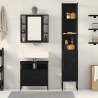 Conjunto de Muebles de Baño de 3 Piezas de - Madera Técnica de Roble Negro 4