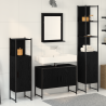 Conjunto de Muebles de Baño de 4 Piezas en Roble Negro de Madera Ingenierizada 1