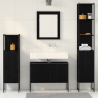 Conjunto de Muebles de Baño de 4 Piezas en Roble Negro de Madera Ingenierizada 4
