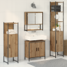 Conjunto de Muebles de Baño de 4 Piezas de Madera de Roble Artesanal de 1