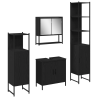 Conjunto de 4 Muebles de Baño Roble Negro Madera de Calidad 2