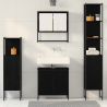 Conjunto de 4 Muebles de Baño Roble Negro Madera de Calidad 4