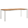 Conjunto de Jantar de Jardim 7 Peças em Madeira Sólida. Teak e Aço Inoxidável. 5