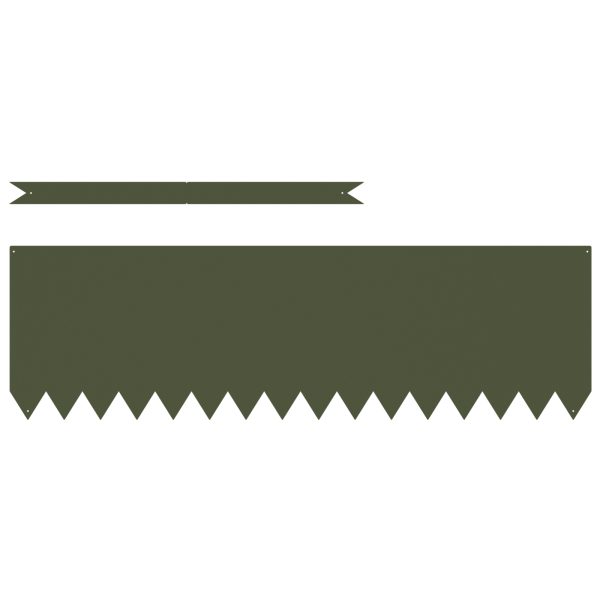 Bordas de Jardim 50 pcs Verde-Azeitona 100x0.5x30 cm Aço M 2