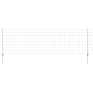 Cerca Euro com 5 Postes em U Prata 0.8x10 m Aço H
