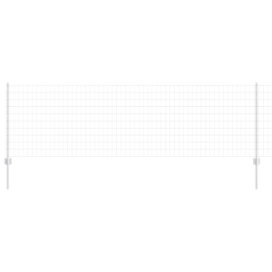 Cerca Euro con 5 postes en U Plata 0.8x10 m Acero H