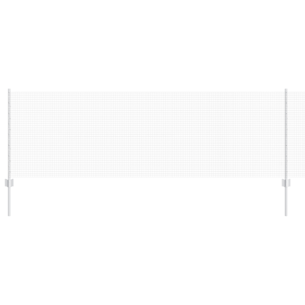 Valla de Alambre Soldado con 5 postes U Plateada 0.8x10 m Acero M 2