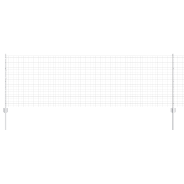 Cerca de Alambre Soldado con 5 Posts en U Plata 0.8x10 m Acero M 2