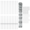 Postes de Cerca 22 pcs Canal U 100 cm Acero Galvanizado 4