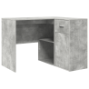 Mesa de Canto Cinza Concreto 102x88x75 cm Madeira Engenheirada 2