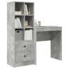 Escrivaninha com Armazenamento Cinza Concreto Aglomerado de Partículas 3