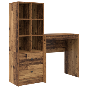 Escritorio con Almacenamiento Madera Vieja Madera Elaborada H