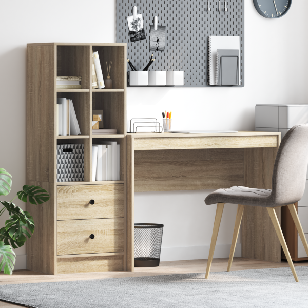 Escritorio con almacenamiento sonoma oak madera elaborada D