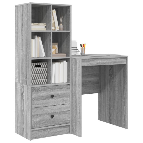 Escritorio con Almacenamiento Gris Sonoma Madera M 3