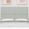 Cabecero con Botones de Cristal y Diseño Tufted Gris Claro 160 cm Terciopelo 3