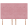 Cabecero de cama botones capitoné terciopelo rosa 160 cm 4