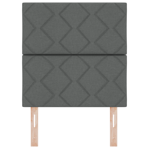 Cabecero Diseño de Bloques de Diamante Gris Oscuro 80 cm Tela M 4