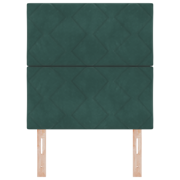 ＜strong＞Cabecero de Terciopelo Verde Oscuro de 80cm＜/strong＞ con bloques de diamante M 4