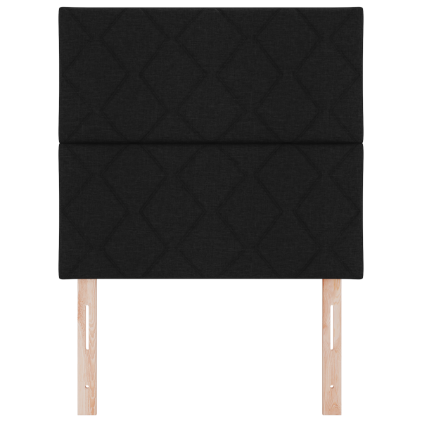 Cabeceira Preta com Design de Blocos de Diamante. 100 cm em Tecido M 4
