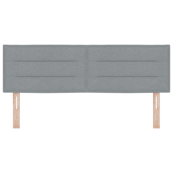 Cabeceira Design em Linhas Cinzento Claro 80 cm Tecido M 5