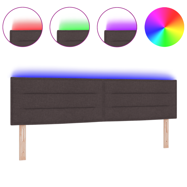 Cabeceira Design Linhas Castanha Escura 90 cm Tecido M 3