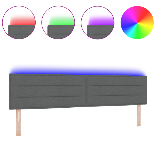 Cabeceira Design Linhas Cinza Escuro 100 cm Tecido M 3