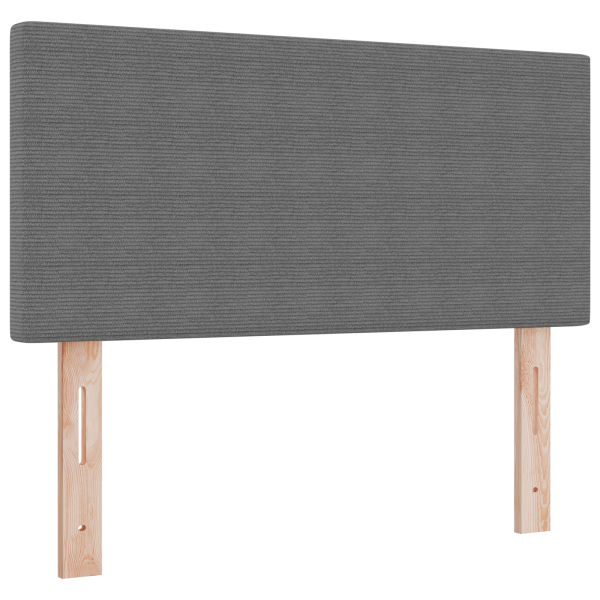 Cabecero de cama diseño sencillo con LED pana gris claro 100cm M 2