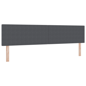 Cabecero de cama diseño sencillo LED pana gris oscuro 100 cm H