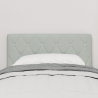 Cabecera LED con Botones de Cristal Tapizada Gris Claro 80 cm Terciopelo 4