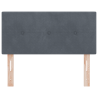 Cabecero LED  Acolchado con Botones Gris Oscuro 100 cm de Terciopelo 5