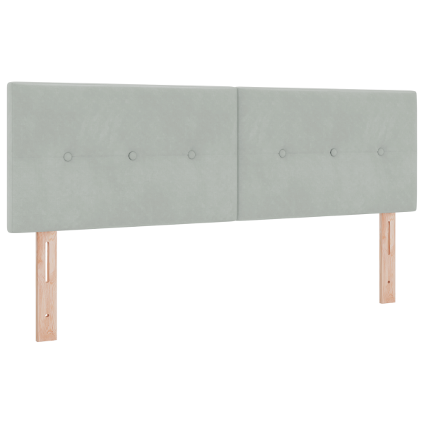 Cabeceira LED  Botão Tufted Cinza Claro 72 cm Veludo M 2