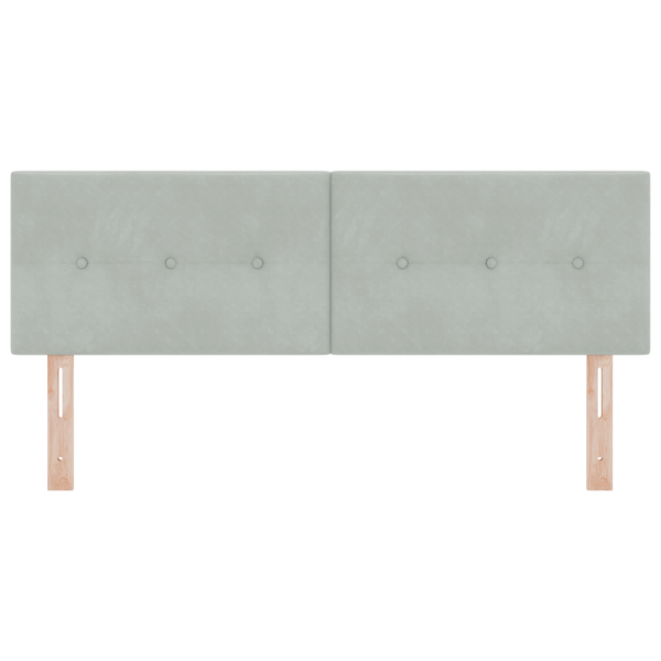 Cabecero LED  Acolchado con Botones Gris Claro 72 cm Terciopelo M 5