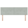 Cabeceira LED  Botão Tufted Cinza Claro 72 cm Veludo 5