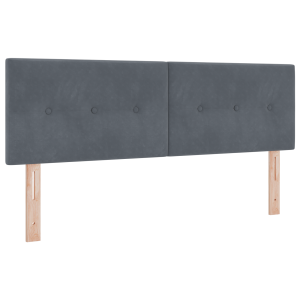 Cabecera LED  acolchada en botones gris oscuro de 72 cm de terciopelo H