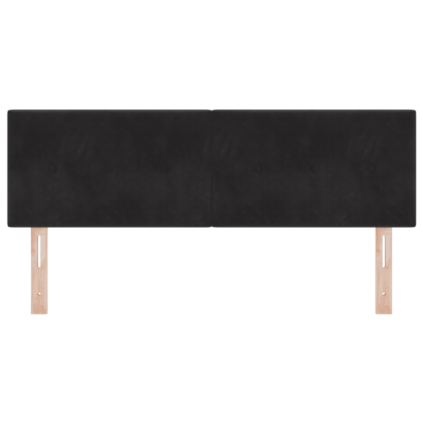 Cabecera LED  con botones tapizados de terciopelo negro de 80 cm M 5