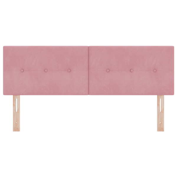 Cabeceira de LED  Rosa 80 cm Acolchoada em Veludo M 5