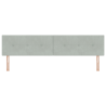 Cabecera LED  con botones acolchados en terciopelo gris claro de 100 cm 5