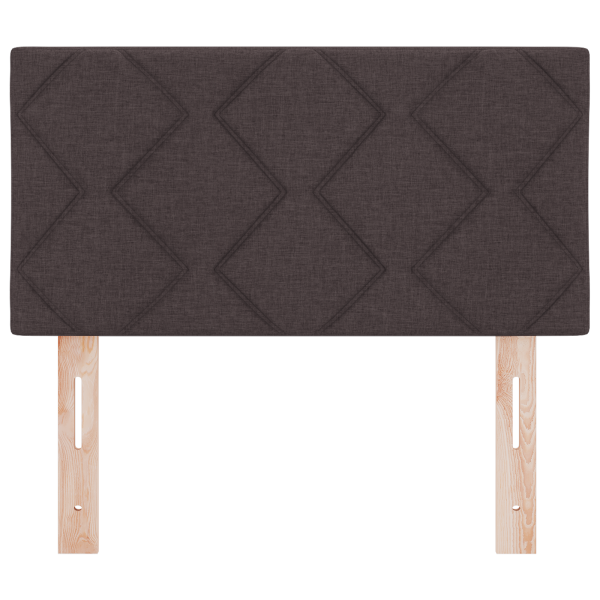 Cabeceira LED  Design Blocos de Diamante Castanho Escuro 80 cm Tecido M 5