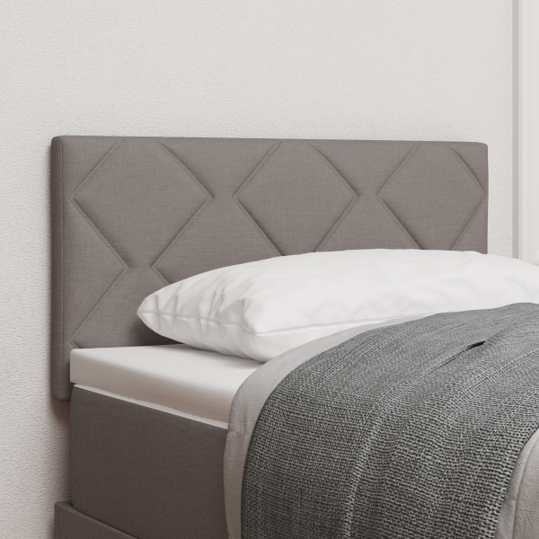 Cabecero LED Set de 2 Taupe Tela Bajo Moderno Cabecero LED D