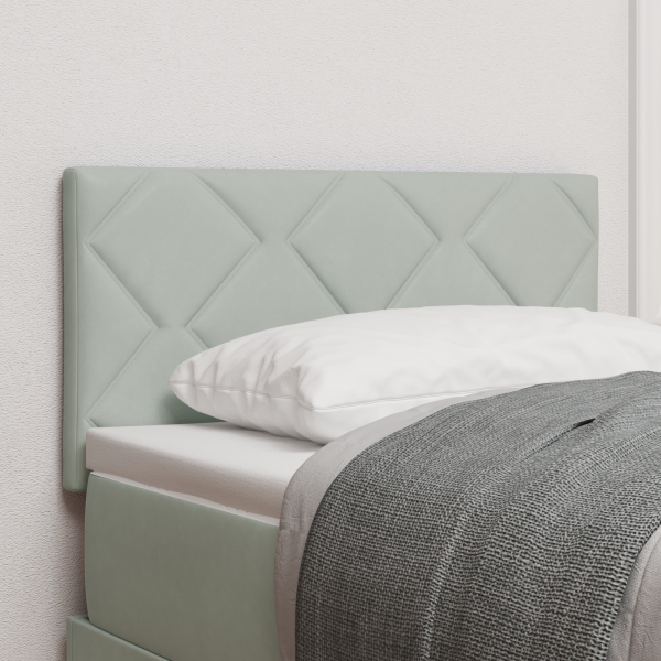 Cabecera LED Gris Claro Juego de 2 Gris claro Tapicería 80 cm D