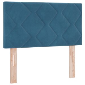 Cabecero LED Azul Oscuro Set de 2 Azul Oscuro Tapicería 80 cm H