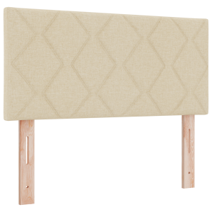 Cabeceira LED com Design de Blocos de Diamante Creme 90 cm Tecido H