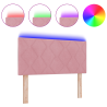 Cabecero LED Diseño de Bloques de Diamante Rosa 100 cm Terciopelo 3