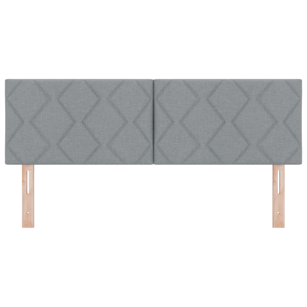 Cabecera LED  Diseño Bloques de Diamante Gris Claro 160 cm Tela M 5