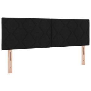 Cabecero LED  Diseño de Bloques de Diamante Negro 160 cm Tela H