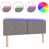 Cabecera LED  Diseño de Bloques de Diamante Taupe 160 cm Tela 3